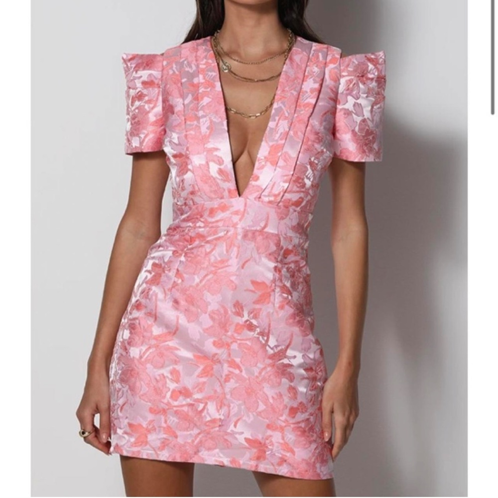 Pink Floral Mini Dress